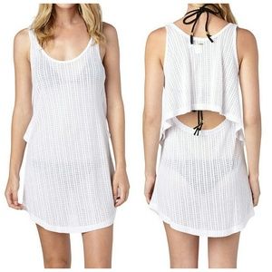 Roxy Sleeveless Semi Sheer Knit Cover Up Dress Med